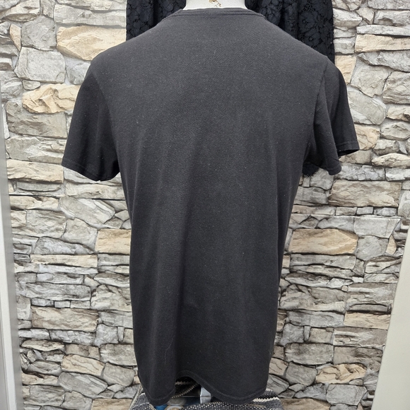 Black Graphic Tee with Cartoon Print - Picture 3 of 3